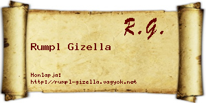 Rumpl Gizella névjegykártya